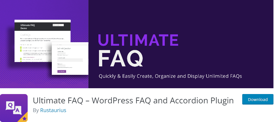 wordpress FAQ's plugin